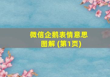 微信企鹅表情意思图解 (第1页)